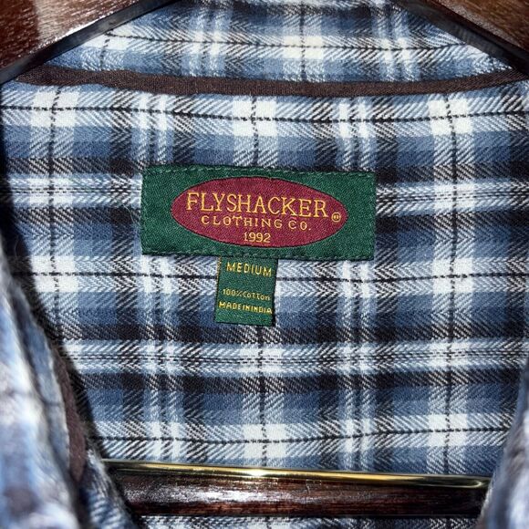 Flyshacker Men's Flannel Long Sleeve Button Down Shirt Sz M Med - Picture 3 of 4